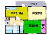 ＭＡＮＳＩＯＮ禅 2DKの間取り