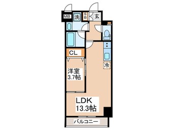 間取図 Ｓａｒｎａｔｈ海老江