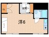 エルマーナ香枦園 1Rの間取り