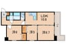 甲南サンシティー三宮 3LDKの間取り