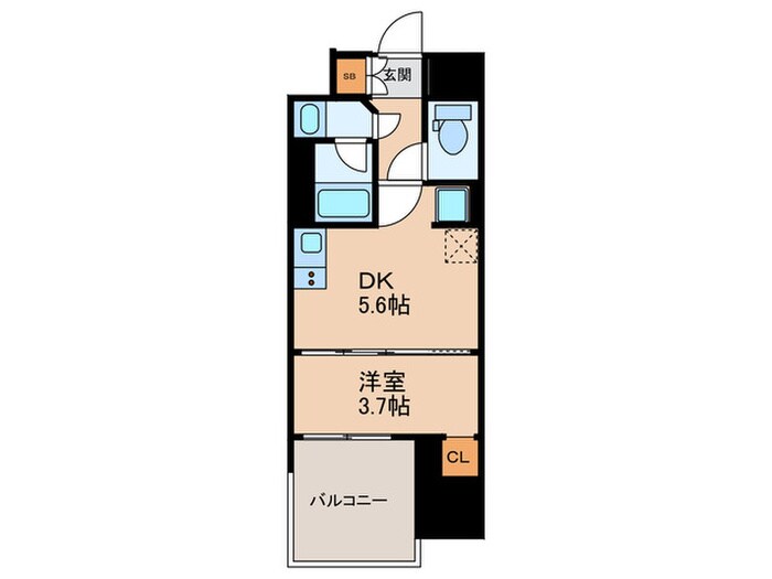 間取り図 ﾙﾌｫﾝﾌﾟﾛｸﾞﾚ堺筋本町ﾀﾜｰﾚｼﾞﾃﾞﾝｽ