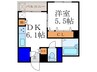 二条プラザ（515） 1DKの間取り