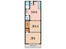 本南マンション 2DKの間取り