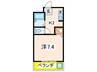 パッシ－ＣＯＣＯⅡ 1Kの間取り