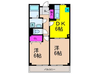 間取図 フォンテ－ヌ　城の堀