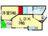 稲荷新風庵 1LDKの間取り