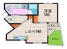 稲荷新風庵 1LDKの間取り