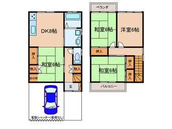 間取図 城陽駅前貸家