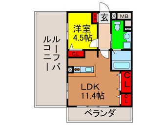 間取図 ＰＲＩＭＡＵＴＥ枚方公園