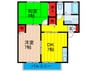 Ｋコスモ 2DKの間取り