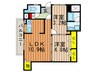 エルベ楠葉コ－ト 2LDKの間取り