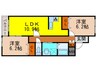 花屋敷ガーデンヒルズ 2LDKの間取り