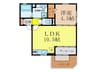 エミールコート西脇 1LDKの間取り