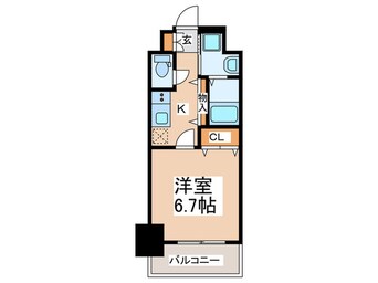 間取図 エスリ－ド弁天町南(911)