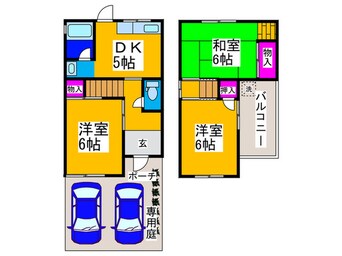 間取図 八田北町貸家