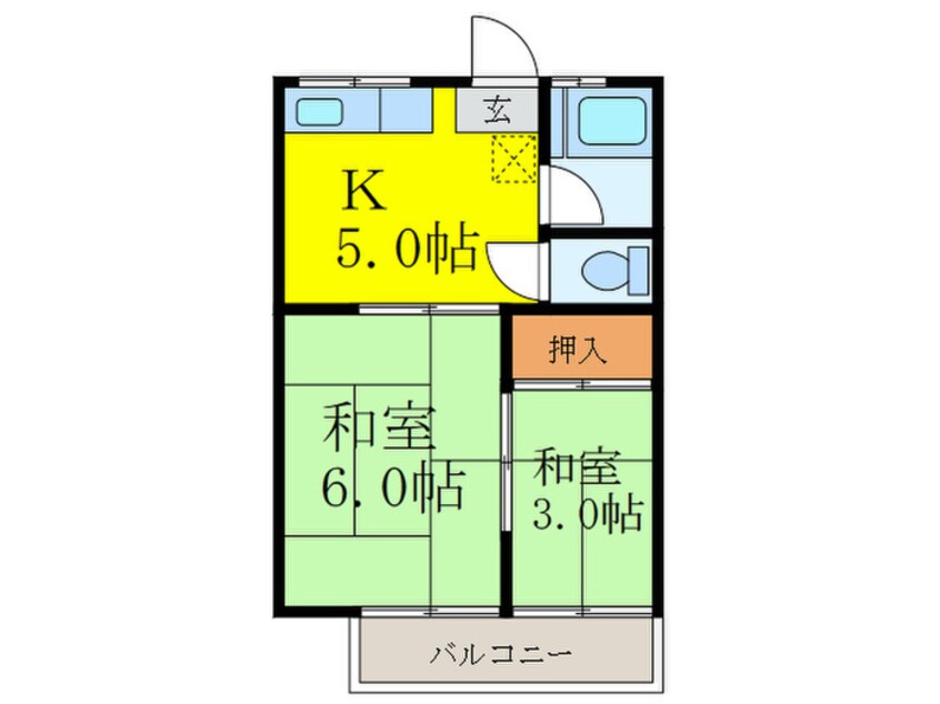 間取図 田中ハイツ