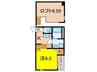 The　M　宝塚 1Kの間取り