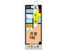 シティパルユー 1Kの間取り