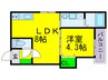 ベジェーサ 1LDKの間取り