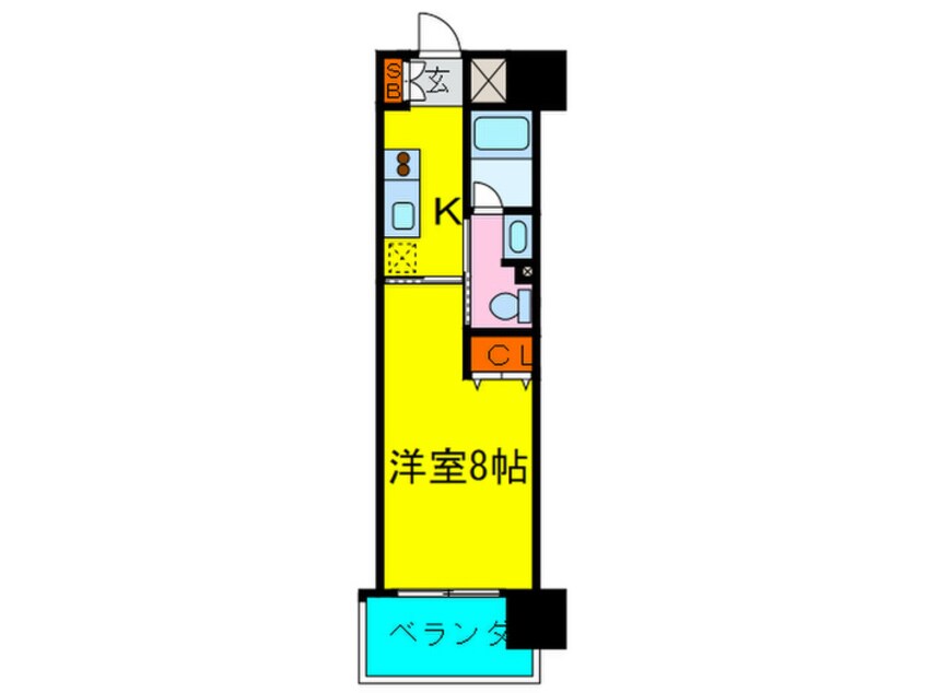 間取図 グランマ－レ天満橋