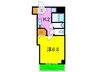 アレス六甲 1Kの間取り