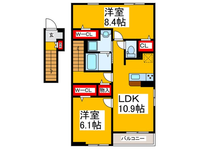 間取り図 仮）ステーション大美野