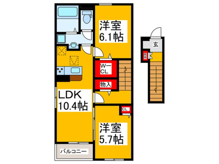 間取図 仮）ステーション大美野
