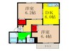 ＰＲＵＮＯ 2DKの間取り