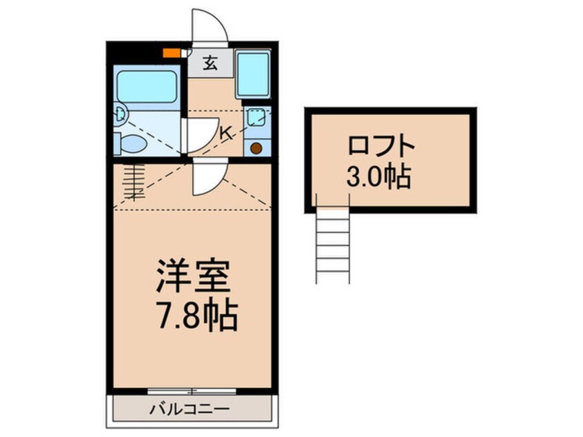 間取図 ヨ－ロピアン千代ヶ丘Ｂ棟