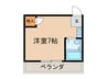 橋本ハイツ 1Rの間取り