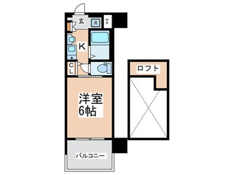 間取図 ｴｽﾃﾑｺｰﾄ大阪・中之島南(518)