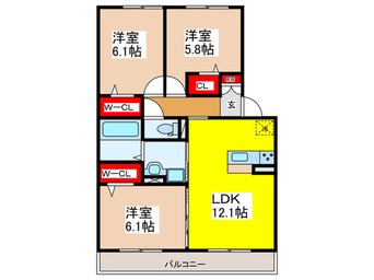 間取図 仮）ＤーＲＯＯＭ友井４丁目