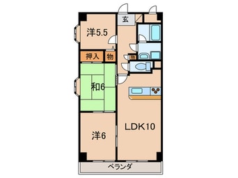 間取図 エクセレンス大越