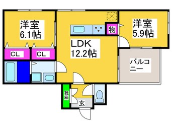 間取図 仮）勝山北二丁目計画