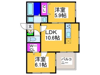 間取図 仮）勝山北二丁目計画