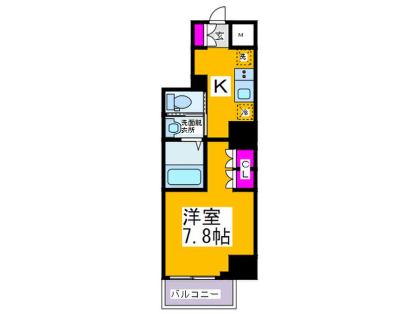 間取図 ベスト四天王寺夕陽丘