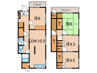 間取図 泉が丘３丁目貸家