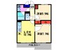 エスポアール西大路 2LDKの間取り