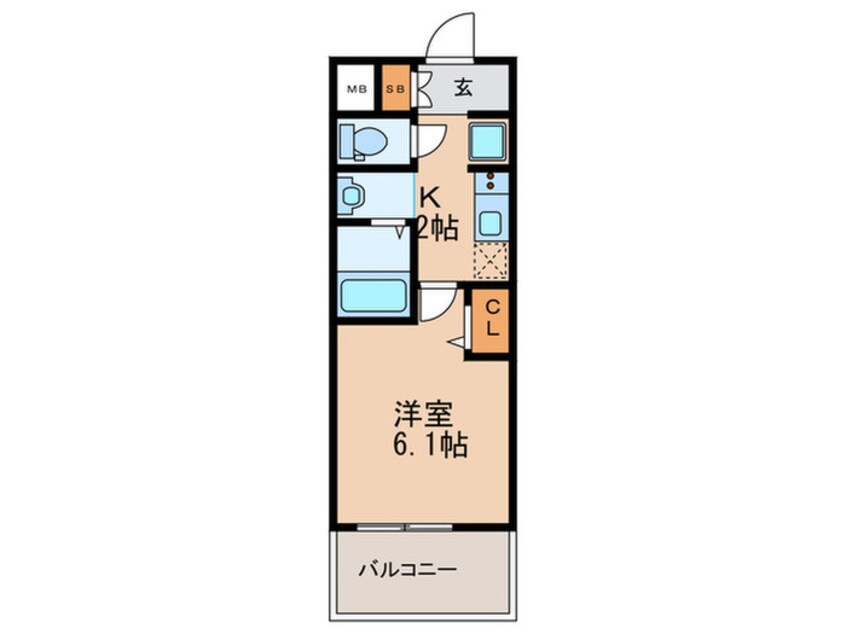 間取図 アスヴェル新北野モスト(602)