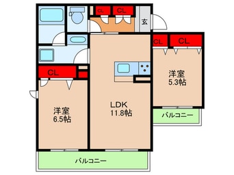 間取図 ゼストグリナージュ