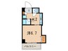 ファインキャッスル城ケ堀 1Kの間取り
