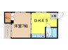 上田ビル２１ｔｈ 1DKの間取り