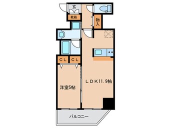 間取図 プレサンス阿波座駅前（1304）