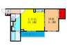 クレスト 1LDKの間取り
