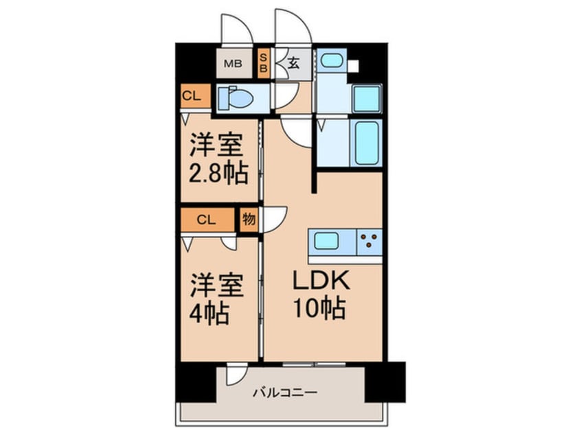 間取図 プレサンス長田レジェール(301)