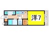 サニ－ウェル新石切 1Kの間取り