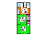 日高マンション 2DKの間取り