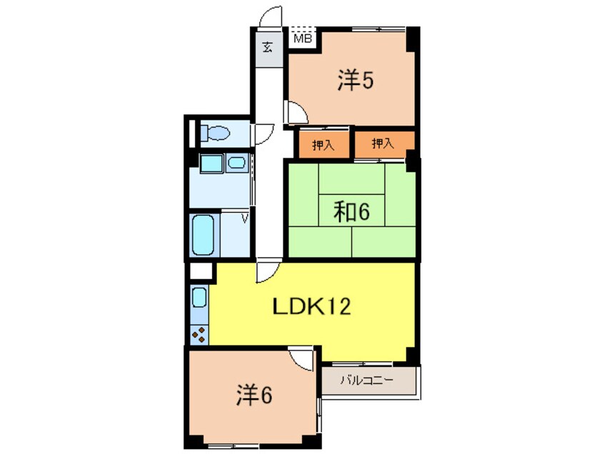 間取図 ロイヤルコート芦屋西蔵