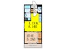 ラモーナ一津屋Ⅰ 1LDKの間取り