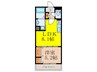 ラモーナ一津屋Ⅰ 1LDKの間取り